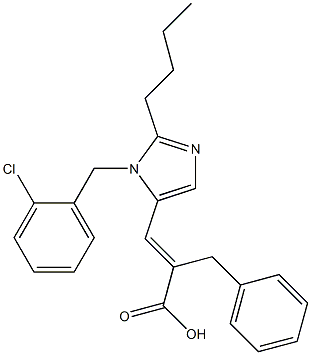 (E)-3-[2-Butyl-1-(2-chlorobenzyl)-1H-imidazol-5-yl]-2-benzylacrylic acid Structure