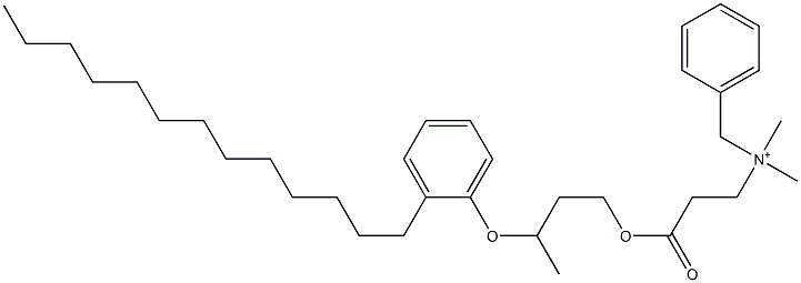 N,N-Dimethyl-N-benzyl-N-[2-[[3-(2-tridecylphenyloxy)butyl]oxycarbonyl]ethyl]aminium 구조식 이미지