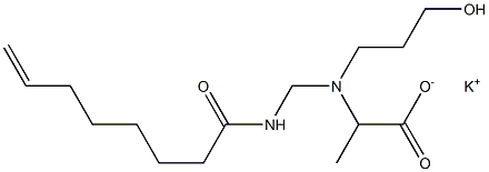 2-[N-(3-Hydroxypropyl)-N-(7-octenoylaminomethyl)amino]propionic acid potassium salt Structure