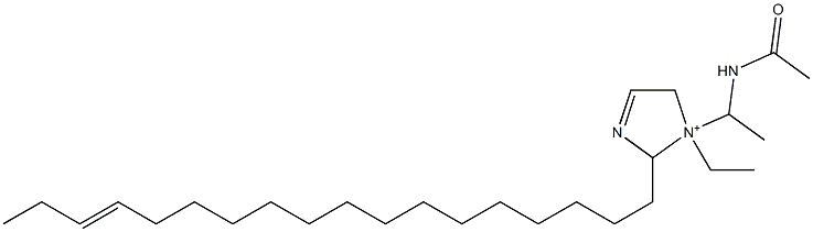 1-[1-(Acetylamino)ethyl]-1-ethyl-2-(15-octadecenyl)-3-imidazoline-1-ium 구조식 이미지