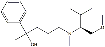 5-[N-[(S)-1-Methoxymethyl-2-methylpropyl]methylamino]-2-phenyl-2-pentanol 구조식 이미지