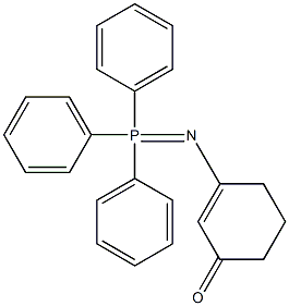 3-(Triphenylphosphoranylideneamino)-2-cyclohexene-1-one 구조식 이미지