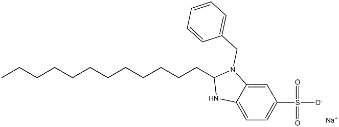 1-Benzyl-2,3-dihydro-2-dodecyl-1H-benzimidazole-6-sulfonic acid sodium salt Structure