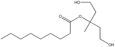 Nonanoic acid 3-hydroxy-1-(2-hydroxyethyl)-1-methylpropyl ester Structure