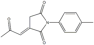 3-[(E)-2-Oxopropylidene]-1-(4-methylphenyl)pyrrolidine-2,5-dione 구조식 이미지