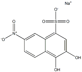 3,4-Dihydroxy-7-nitro-1-naphthalenesulfonic acid sodium salt Structure