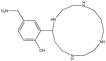 7-(5-Aminomethyl-2-hydroxyphenyl)-1,4,8,11-tetraazacyclotetradecane 구조식 이미지