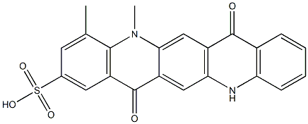 5,7,12,14-Tetrahydro-4,5-dimethyl-7,14-dioxoquino[2,3-b]acridine-2-sulfonic acid 구조식 이미지
