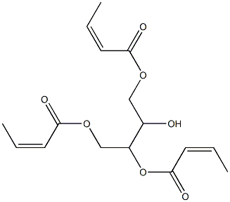 Trisisocrotonic acid 3-hydroxybutane-1,2,4-triyl ester 구조식 이미지