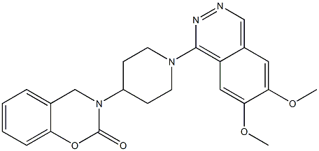 1-[4-[(3,4-Dihydro-2-oxo-2H-1,3-benzoxazin)-3-yl]piperidino]-6,7-dimethoxyphthalazine Structure