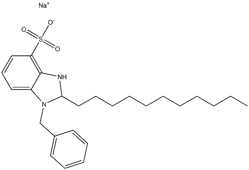 1-Benzyl-2,3-dihydro-2-undecyl-1H-benzimidazole-4-sulfonic acid sodium salt Structure