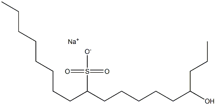 15-Hydroxyoctadecane-9-sulfonic acid sodium salt 구조식 이미지