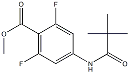 2,6-Difluoro-4-(pivaloylamino)benzoic acid methyl ester 구조식 이미지