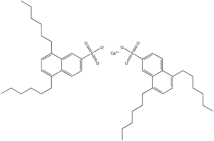 Bis(5,8-dihexyl-2-naphthalenesulfonic acid)calcium salt 구조식 이미지