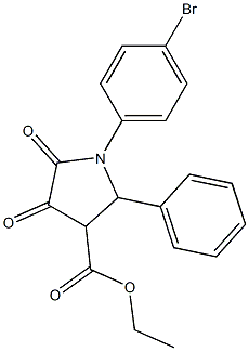 1-(4-Bromophenyl)-2-phenyl-4,5-dioxopyrrolidine-3-carboxylic acid ethyl ester 구조식 이미지