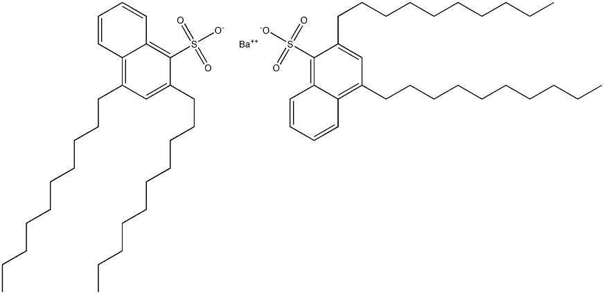 Bis(2,4-didecyl-1-naphthalenesulfonic acid)barium salt Structure
