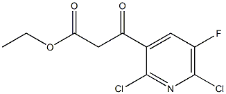3-(2,6-Dichloro-5-fluoro-3-pyridinyl)-3-oxopropionic acid ethyl ester Structure