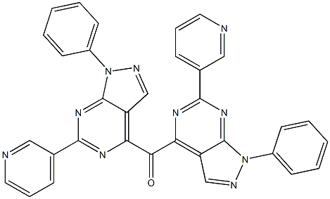3-Pyridyl(1-phenyl-1H-pyrazolo[3,4-d]pyrimidin-4-yl) ketone 구조식 이미지