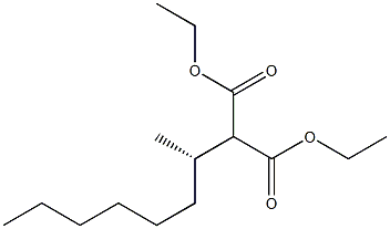 (-)-2-[(S)-1-Methylheptyl]malonic acid diethyl ester Structure
