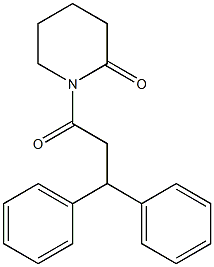 1-(3,3-Diphenylpropionyl)piperidin-2-one 구조식 이미지