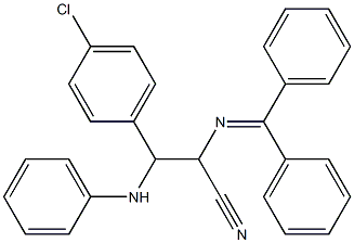 3-[Phenylamino]-3-(4-chlorophenyl)-2-[(diphenylmethylene)amino]propanenitrile 구조식 이미지