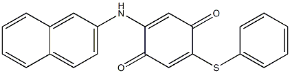 5-(2-Naphtylamino)-2-phenylthio-1,4-benzoquinone 구조식 이미지