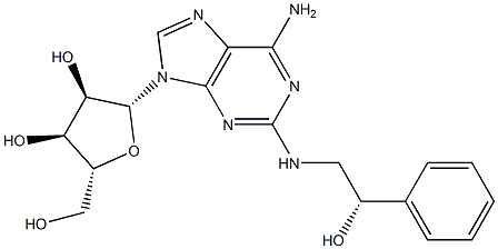2-[(S)-2-Hydroxy-2-phenylethylamino]adenosine Structure