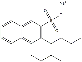 3,4-Dibutyl-2-naphthalenesulfonic acid sodium salt Structure