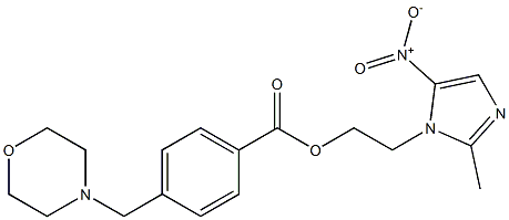 2-Methyl-5-nitro-1H-imidazole-1-ethanol 4-(morpholinomethyl)-benzoate Structure