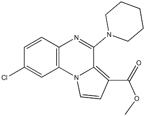 8-Chloro-4-piperidinopyrrolo[1,2-a]quinoxaline-3-carboxylic acid methyl ester Structure