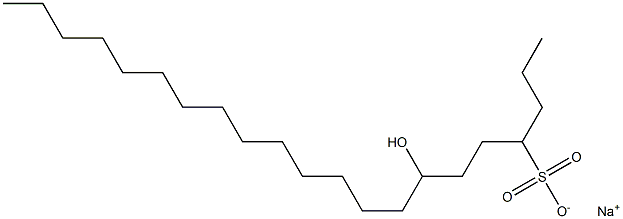 7-Hydroxyhenicosane-4-sulfonic acid sodium salt 구조식 이미지