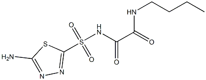 N-(2-Amino-1,3,4-thiadiazol-5-ylsulfonyl)-N'-butyloxamide 구조식 이미지