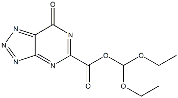 7-Oxo-7H-1,2,3-triazolo[4,5-d]pyrimidine-5-carboxylic acid (diethoxymethyl) ester 구조식 이미지