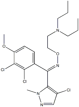 (E)-(2,3-Dichloro-4-methoxyphenyl)(4-chloro-2-methyl-2H-pyrazol-3-yl) ketone O-(2-dipropylaminoethyl)oxime Structure