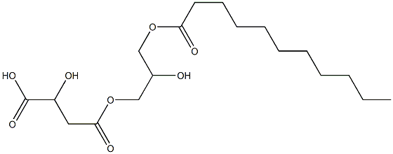 L-Malic acid hydrogen 4-(2-hydroxy-3-undecanoyloxypropyl) ester Structure