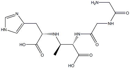 (2S,3R)-2-[(N-Glycylglycyl)amino]-3-[[(1S)-2-(1H-imidazol-4-yl)-1-carboxyethyl]amino]butyric acid Structure