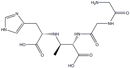 (2S,3R)-2-[(N-Glycylglycyl)amino]-3-[[(1S)-2-(1H-imidazol-4-yl)-1-carboxyethyl]amino]butyric acid 구조식 이미지