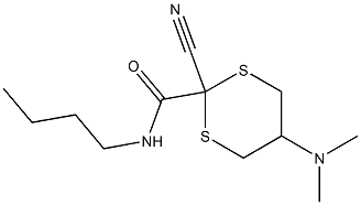 2-Cyano-5-(dimethylamino)-N-butyl-1,3-dithiane-2-carboxamide Structure