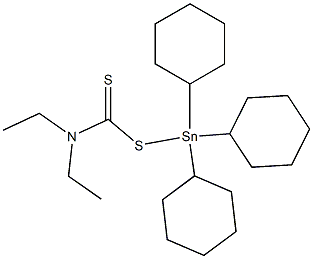 Diethyldithiocarbamic acid tricyclohexylstannyl ester Structure