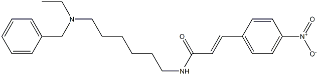 N-[6-(Ethylbenzylamino)hexyl]-3-(4-nitrophenyl)acrylamide 구조식 이미지