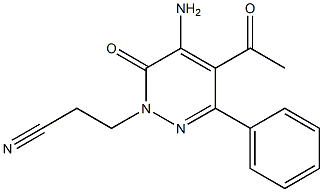 2-(2-Cyanoethyl)-4-amino-5-acetyl-6-phenylpyridazin-3(2H)-one 구조식 이미지