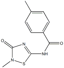 N-[(2,3-Dihydro-2-methyl-3-oxo-1,2,4-thiadiazol)-5-yl]-4-methylbenzamide 구조식 이미지