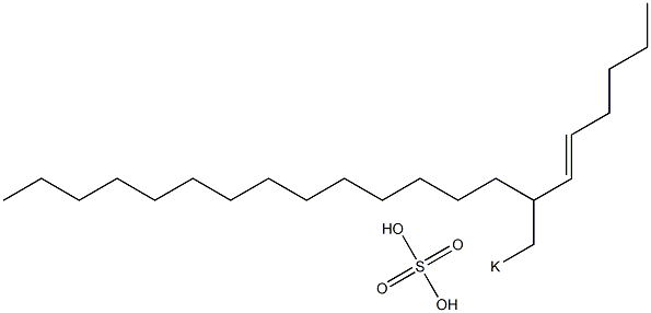 Sulfuric acid 2-(1-hexenyl)hexadecyl=potassium ester salt 구조식 이미지