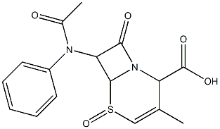 2-Carboxy-3-methyl-8-oxo-7-(phenylacetylamino)-5-thia-1-azabicyclo[4.2.0]oct-3-ene 5-oxide Structure