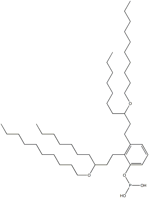 Phosphorous acid bis[3-(decyloxy)decyl]phenyl ester Structure