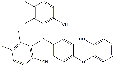 N,N-Bis(6-hydroxy-2,3-dimethylphenyl)-4-(2-hydroxy-3-methylphenoxy)benzenamine 구조식 이미지