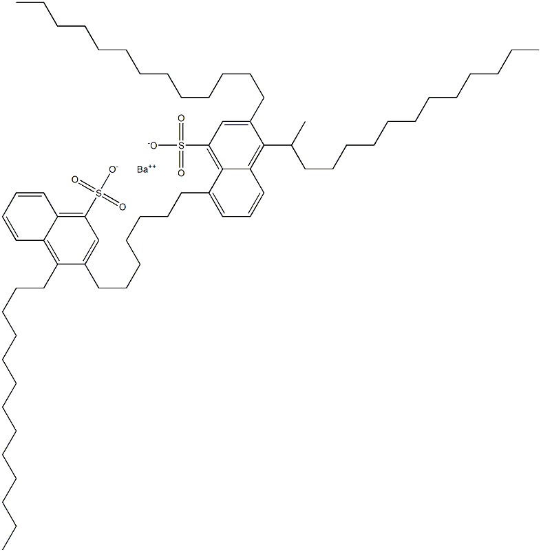 Bis(3,4-ditridecyl-1-naphthalenesulfonic acid)barium salt Structure