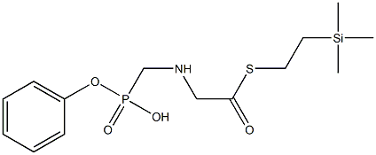 [(Phenylphosphonomethyl)amino]thioacetic acid S-[2-(trimethylsilyl)ethyl] ester 구조식 이미지