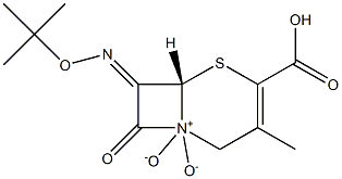 7-[(E)-(tert-Butyloxy)imino]-3-methyl-4-carboxycepham-3-ene 1,1-dioxide Structure