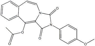 11-Acetyloxy-2-(4-methoxyphenyl)-1H-imidazo[5,1-b][3]benzazepine-1,3(2H)-dione 구조식 이미지